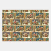 Elegante Kleurrijke Victoriaans Gouden Engelen & S Inpakpapier Vel (Voorkant 3)