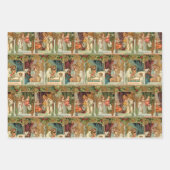 Elegante Kleurrijke Victoriaans Gouden Engelen & S Inpakpapier Vel (Voorkant 2)