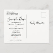 Elegante kleurrijke vlinders patroon bewaar de dat aankondigingskaart (Achterkant)