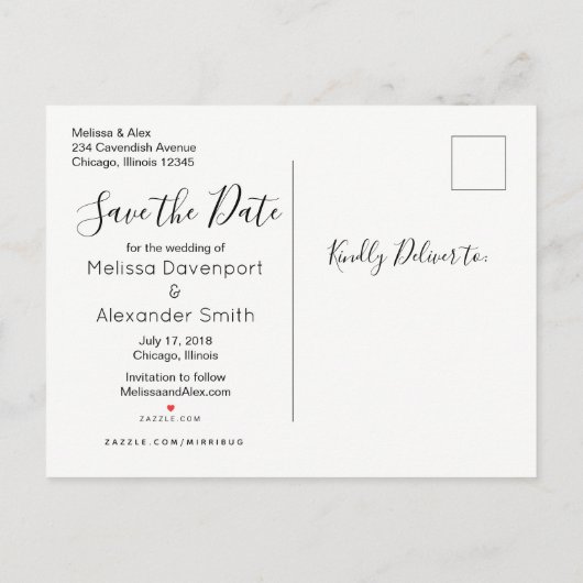 Elegante kleurrijke vlinders patroon bewaar de dat aankondigingskaart (Achterkant)