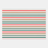 Elegante kleurrijke vrolijke kerst groen bladeren inpakpapier vel (Voorkant 2)