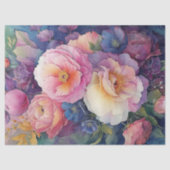 Elegante kleurrijke Waterverf Bloemen Decoupage Tissuepapier (Voorkant)