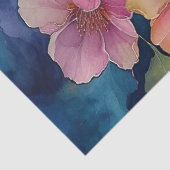 Elegante kleurrijke Waterverf Bloemen Decoupage Tissuepapier (Detail)