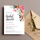 Elegante kleurrijke Waterverf Floral Vrijgezellenf Kaart