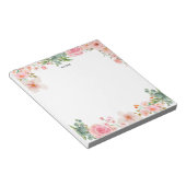 Elegante kleurrijke Waterverf lente bloeit bloemig Notitieblok (Schuin)