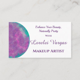 Elegante kleurrijke Waterverf make-up artist Visitekaartje