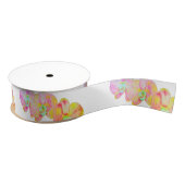 Elegante kleurrijke waterverf orchideeën grosgrain lint (Spoel)