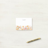 Elegante Kleurrijke Waterverf Wildflower Floral Post-it® Notes (Op bureau)