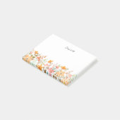 Elegante Kleurrijke Waterverf Wildflower Floral Post-it® Notes (Schuin)