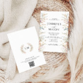 Elegante kleurrijke weide bloem Wildflower bruilof Kaart