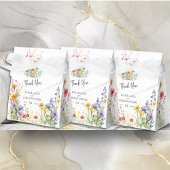 Elegante kleurrijke wilde bloemen bruiloft Dank u Bedankdoosjes