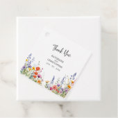 Elegante kleurrijke wilde bloemen bruiloft Dank u Bedankjes Labels (In situ)