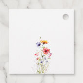 Elegante kleurrijke wilde bloemen bruiloft Dank u Bedankjes Labels (Achterkant)