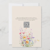 Elegante Kleurrijke Wildflower Beige Bruiloft Save The Date (Achterkant)