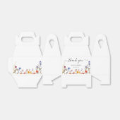 Elegante kleurrijke wildflower bruiloft bedankdoosjes (Uitgevouwen)