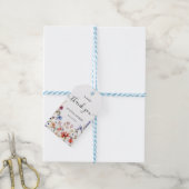 Elegante kleurrijke wildflower bruiloft cadeaulabel (Met Touw)