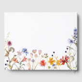 Elegante kleurrijke wildflower bruiloft gastenboek (Achterkant)