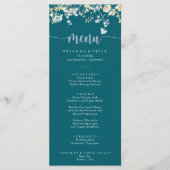 Elegante kleurrijke Wildflower Dinner Menu (Voorkant)