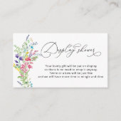 Elegante kleurrijke wildflower display douche informatiekaartje (Voorkant)