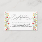 Elegante kleurrijke wildflower display douche informatiekaartje (Voorkant)