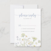 Elegante kleurrijke Wildflower RSVP (Voorkant)