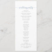 Elegante kleurrijke Wildflower Wedding Program Programmakaart (Achterkant)