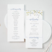 Elegante kleurrijke Wildflower Wedding Program Programmakaart