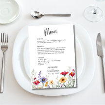 Elegante Kleurrijke Wildflowers Bruiloft