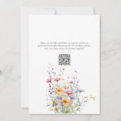 Elegante Kleurrijke Wildflowers Bruiloft Save The Date (Achterkant)