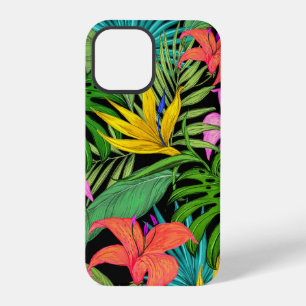 Elegante Kleurrijke Zomer Tropisch Bloemmotief Bla iPhone 12 Pro Hoesje