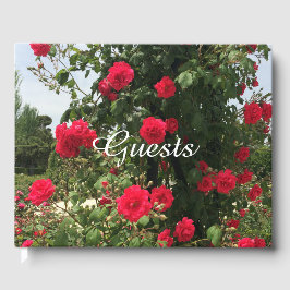 Elegante Klimmende Rode Rozen Gastenboek