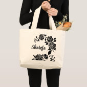 Elegante Klimrozen Boodschappentas Grote Tote Bag (Voorkant (product))