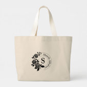 Elegante Klimrozen Boodschappentas Grote Tote Bag (Achterkant)