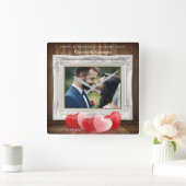 Elegante klok voor 1e trouwdag met foto (Huis)