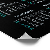 Elegante klokkalender 2023 als poster (Hoek)