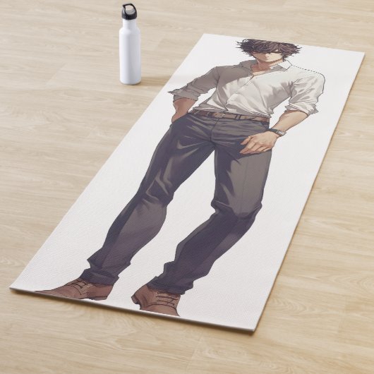 Elegante Knappe Anime Man Yogamat (In situ)