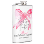 Elegante Knoop in de Draad Roze Strik Bachelorette Heupfles (Rechts)