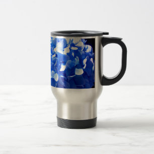 Elegante Kobalt blauwe bloemen elegante hortensia' Reisbeker