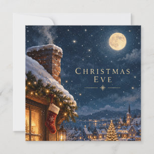 Elegante kobaltblauwe chinoiserie Kerstvakantie Kaart