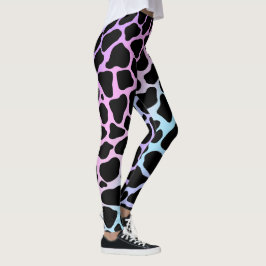 Elegante koeienprint meerkleurenleggingen leggings