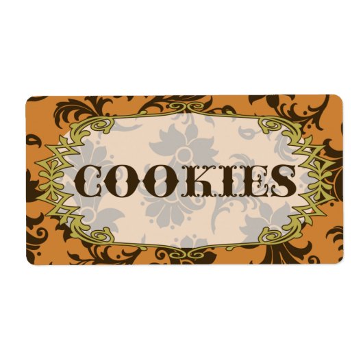 Elegante koekjes Voedseletiket Etiket (Voorkant)