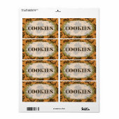 Elegante koekjes Voedseletiket Etiket (Full Sheet)