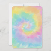 Elegante koele babyshower tie-dye kaart (Achterkant)