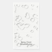 Elegante koele gepersonaliseerde witte grijze rege servet (Voorkant)