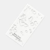 Elegante koele gepersonaliseerde witte grijze rege servet (Hoek)