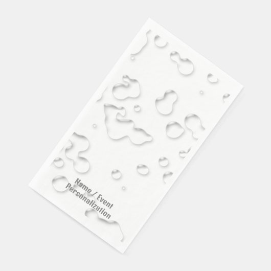 Elegante koele gepersonaliseerde witte grijze rege servet (Hoek)