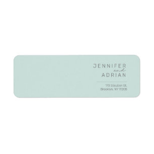 Elegante Koele Mint Minimaal Moderne Retouradres Etiket