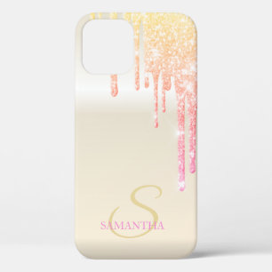 Elegante Koele Ombre Glitterdruppels Case-Mate iPhone Case