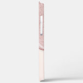 Elegante Koele Roze Gouden Glitter Druppels Case-Mate iPhone Case (Achterkant / Links)