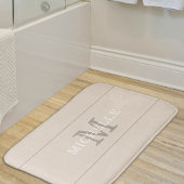 Elegante Koffie Cream Monogram Aangepaste Naam Badmat